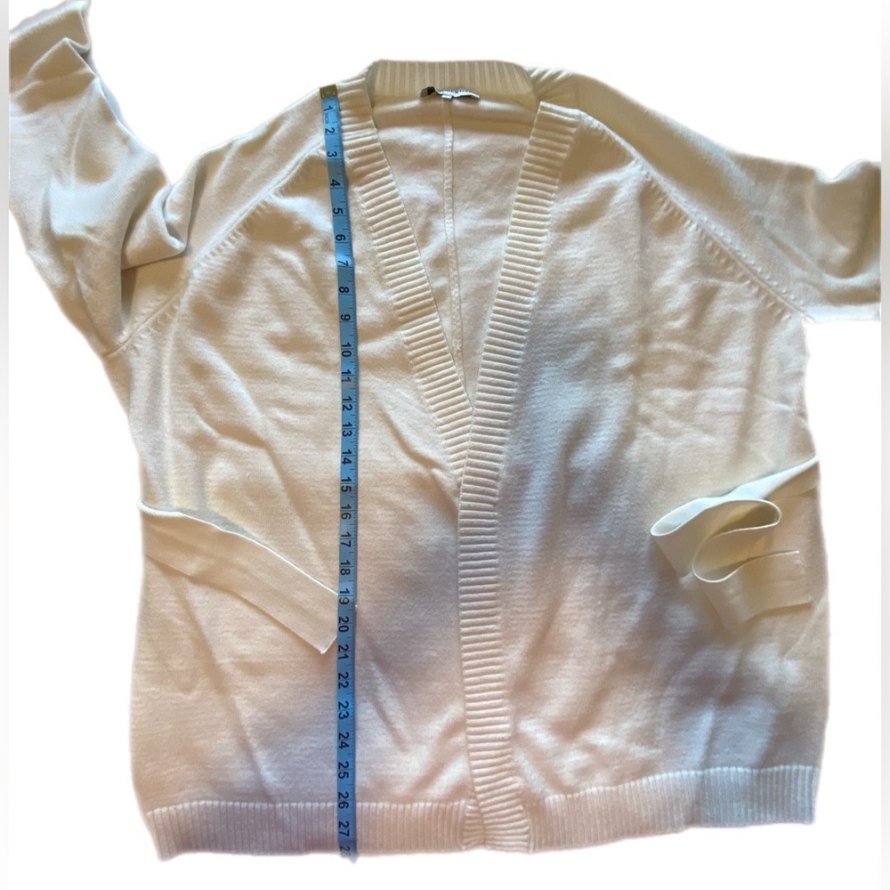 We Wore What Belted Summer Yarn Cardigan XS/ S Cream - Picture 7 of 14